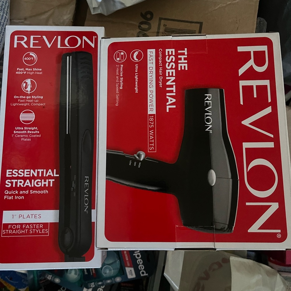 Revlon hair dryer and straightener for sale